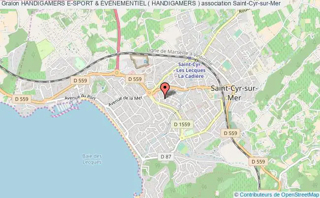 plan association Handigamers E-sport & ÉvÉnementiel ( Handigamers ) Saint-Cyr-sur-Mer