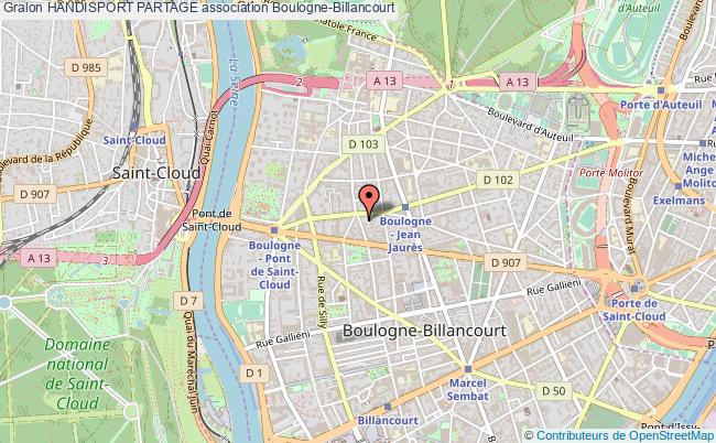 plan association Handisport Partage Boulogne-Billancourt