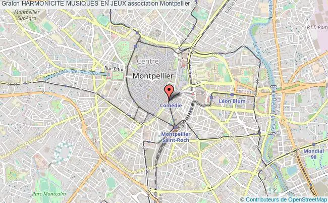 plan association Harmonicite Musiques En Jeux Montpellier