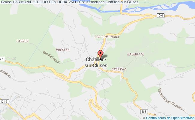 plan association Harmonie "l'echo Des Deux Vallees" Châtillon-sur-Cluses