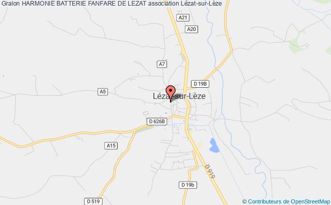 plan association Harmonie Batterie Fanfare De Lezat Lézat-sur-Lèze