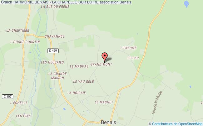 plan association Harmonie Benais - La Chapelle Sur Loire Benais