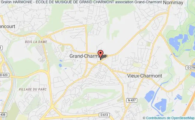 plan association Harmonie - Ecole De Musique De Grand Charmont Grand-Charmont