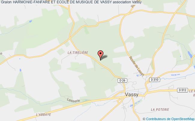 plan association Harmonie-fanfare Et Ecole De Musique De Vassy Vassy