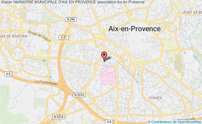 plan association Harmonie Municipale D'aix En Provence Aix-en-Provence