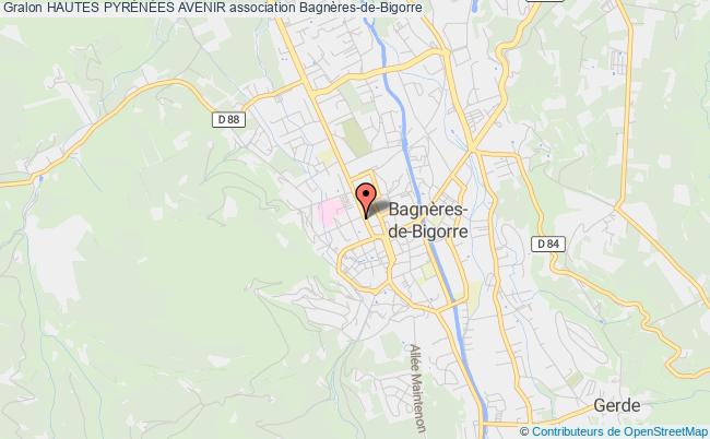 plan association Hautes PyrÉnÉes Avenir Bagnères-de-Bigorre
