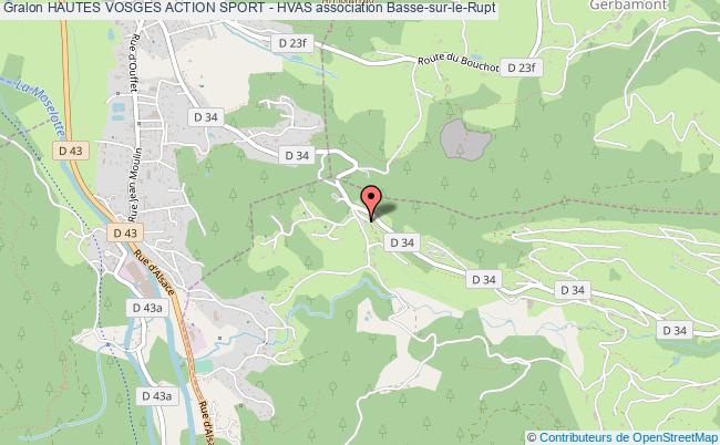 plan association Hautes Vosges Action Sport - Hvas Basse-sur-le-Rupt