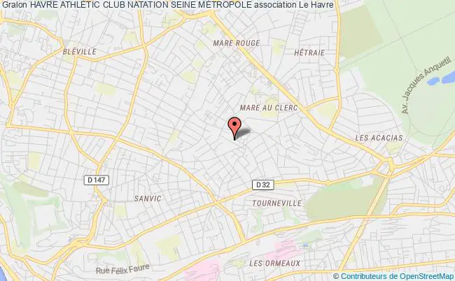 plan association Havre AthlÉtic Club Natation Seine MÉtropole Havre