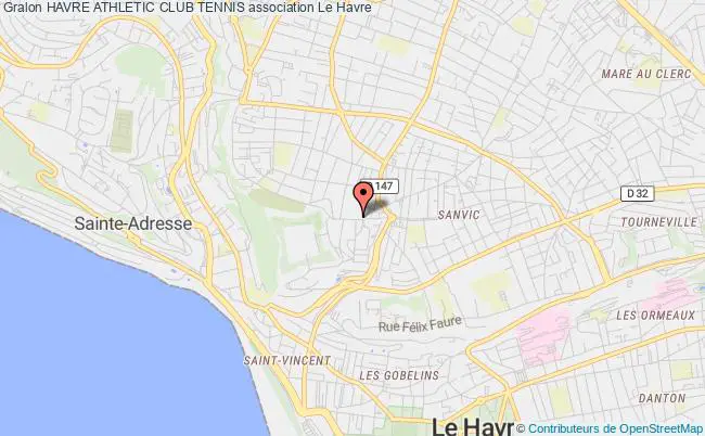 plan association Havre Athletic Club Tennis Le Havre