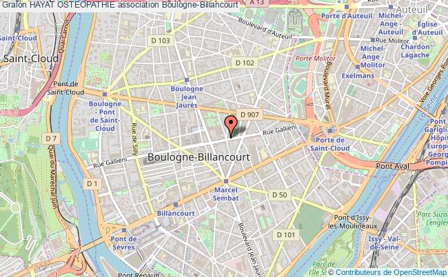 plan association Hayat Osteopathie Boulogne-Billancourt