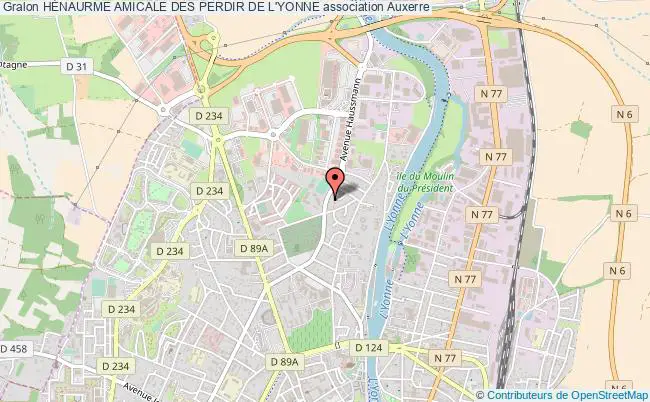 plan association HÉnaurme Amicale Des Perdir De L'yonne Auxerre