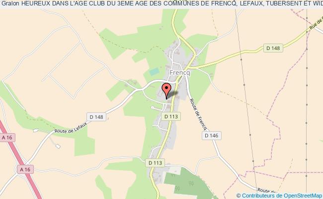 plan association Heureux Dans L'age Club Du 3eme Age Des Communes De Frencq, Lefaux, Tubersent Et Widehen Frencq