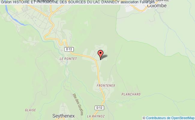 plan association Histoire Et Patrimoine Des Sources Du Lac D'annecy Faverges
