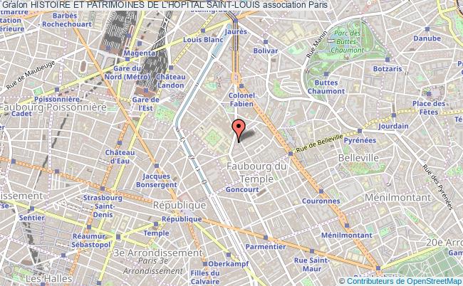 plan association Histoire Et Patrimoines De L'hopital Saint-louis Paris Cedex 10