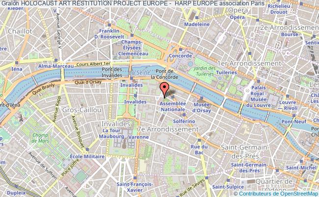 plan association Holocaust Art Restitution Project Europe -  Harp Europe Paris 7e