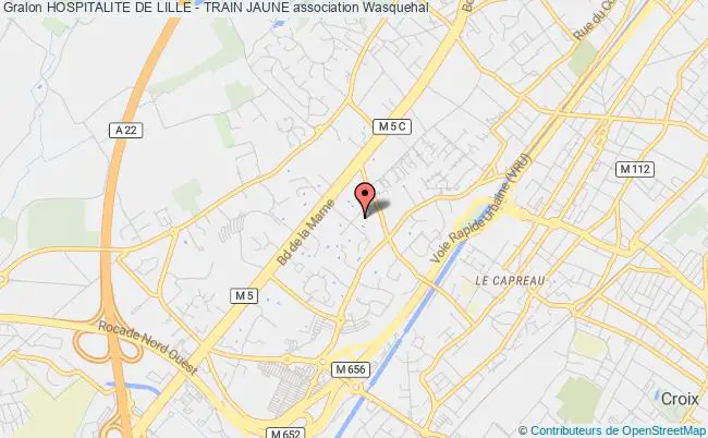 plan association Hospitalite De Lille - Train Jaune Wasquehal