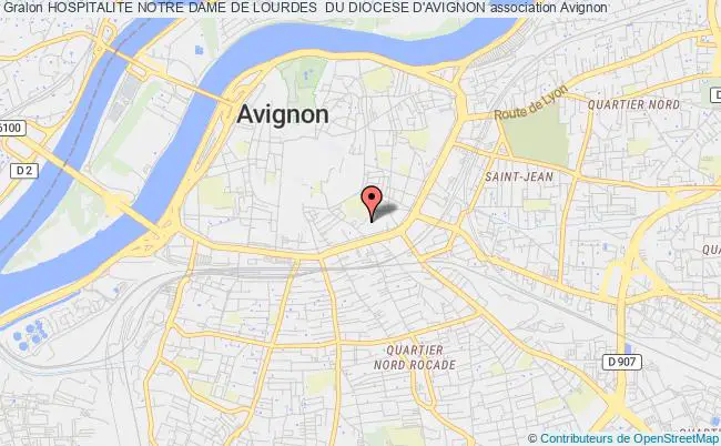 plan association Hospitalite Notre Dame De Lourdes  Du Diocese D'avignon Avignon