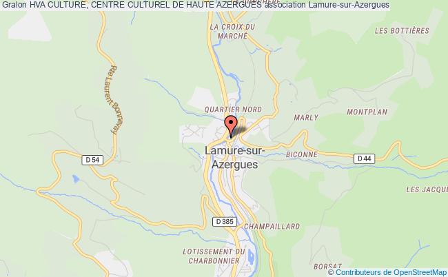 plan association Hva Culture, Centre Culturel De Haute Azergues Lamure-sur-Azergues