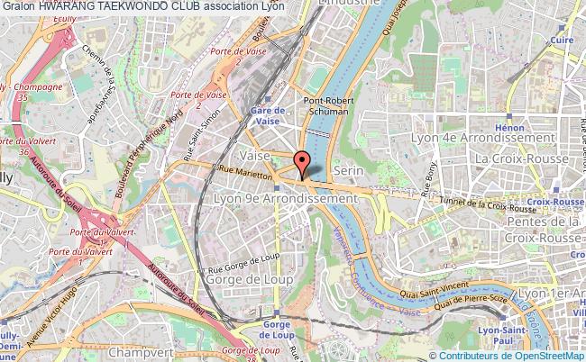 plan association Hwarang Taekwondo Club Lyon 9e Arrondissement