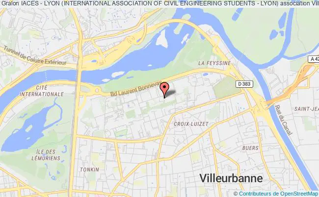 plan association Iaces - Lyon (international Association Of Civil Engineering Students - Lyon) Villeurbanne