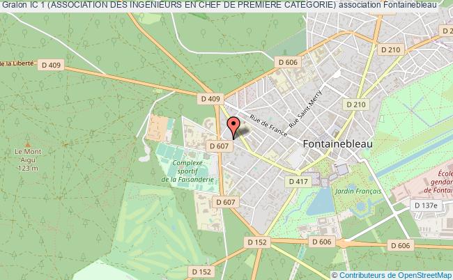 plan association Ic 1 (association Des Ingenieurs En Chef De Premiere Categorie) Fontainebleau