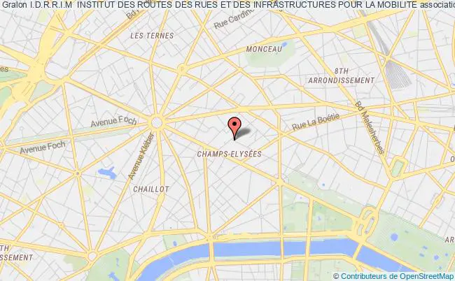 plan association I.d.r.r.i.m  Institut Des Routes Des Rues Et Des Infrastructures Pour La Mobilite Paris