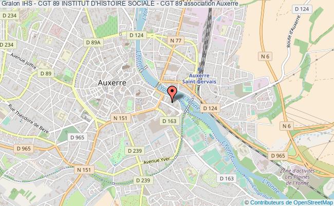plan association Ihs - Cgt 89 Institut D'histoire Sociale - Cgt 89 Auxerre