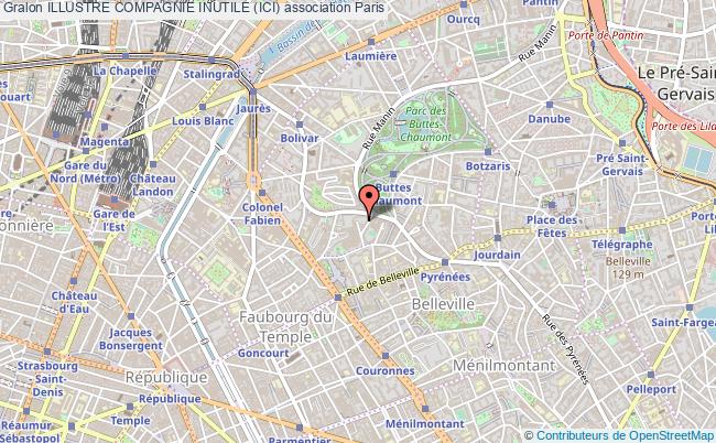 plan association Illustre Compagnie Inutile (ici) Paris