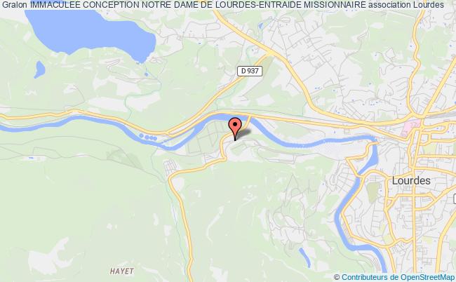 plan association Immaculee Conception Notre Dame De Lourdes-entraide Missionnaire Lourdes