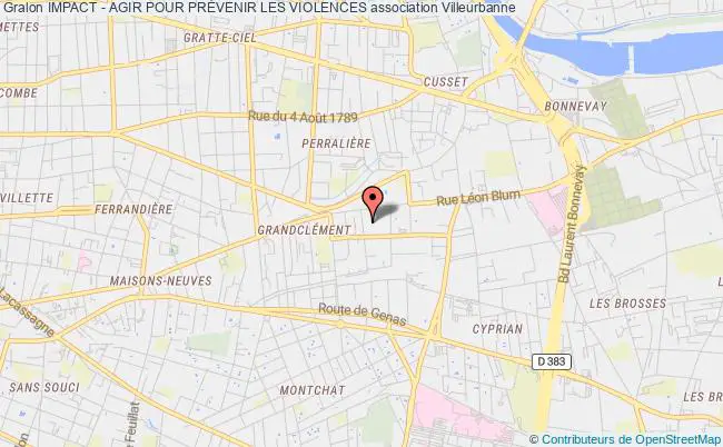 plan association Impact - Agir Pour PrÉvenir Les Violences Villeurbanne