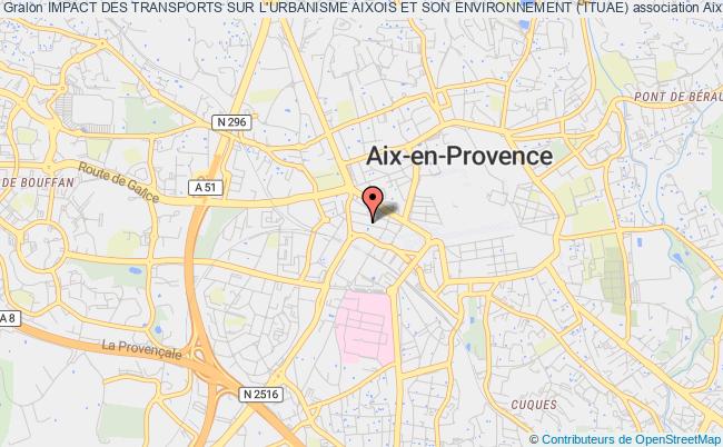 plan association Impact Des Transports Sur L'urbanisme Aixois Et Son Environnement ( Ituae) Aix-en-Provence