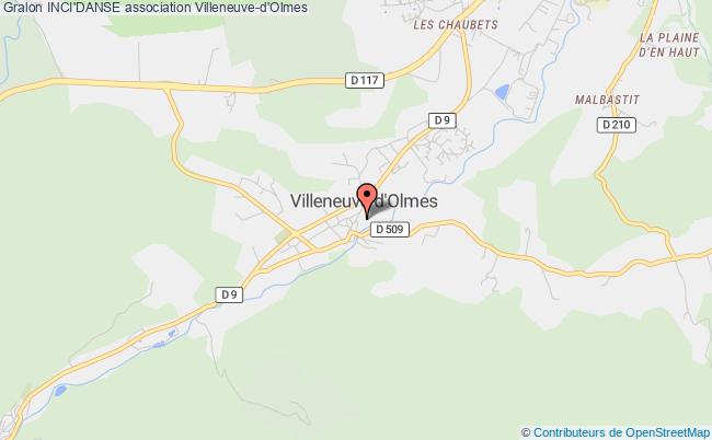 plan association Inci'danse Villeneuve-d'Olmes