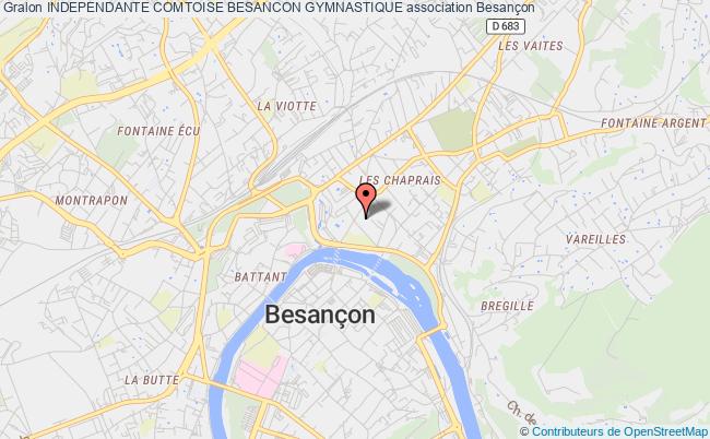 plan association Independante Comtoise Besancon Gymnastique Besançon