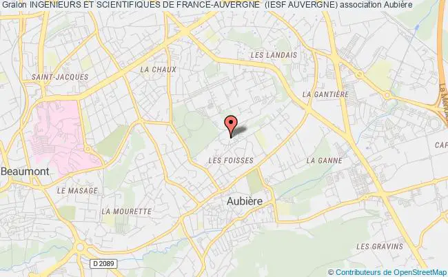 plan association Ingenieurs Et Scientifiques De France-auvergne  (iesf Auvergne) Aubière