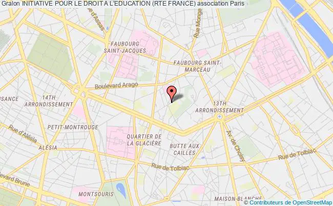 plan association Initiative Pour Le Droit A L'education (rte France) PARIS
