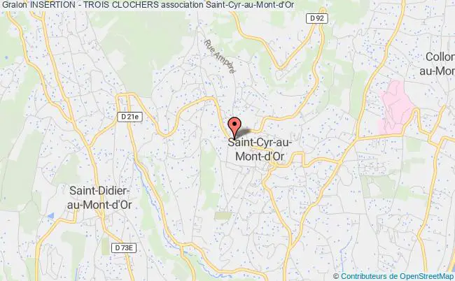 plan association Insertion - Trois Clochers Saint-Cyr-au-Mont-d'Or