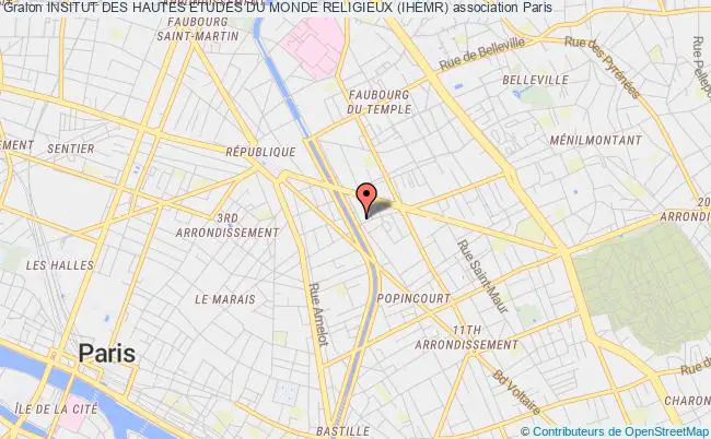 plan association Insitut Des Hautes Etudes Du Monde Religieux (ihemr) Paris