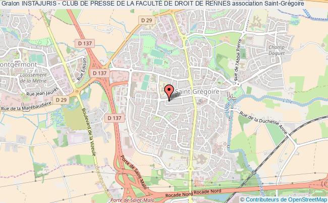 plan association Instajuris - Club De Presse De La FacultÉ De Droit De Rennes Saint-Grégoire
