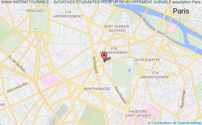 plan association Instinct Durable -  Initiatives Etudiantes Pour Un Developpement Durable Paris 6e