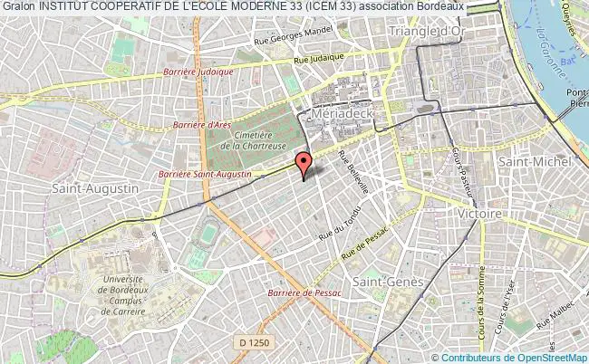 plan association Institut Cooperatif De L'ecole Moderne 33 (icem 33) Bordeaux
