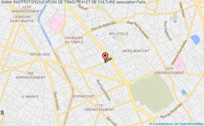 plan association Institut D'education De Tradition Et De Culture Paris
