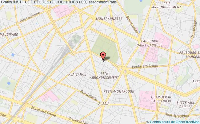 plan association Institut D'etudes Bouddhiques (ieb) Paris 14e