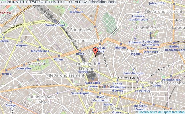 plan association Institut D?afrique (institute Of Africa) Paris