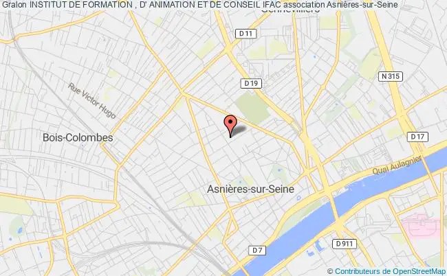 plan association Institut De Formation , D' Animation Et De Conseil Ifac Asnières-sur-Seine
