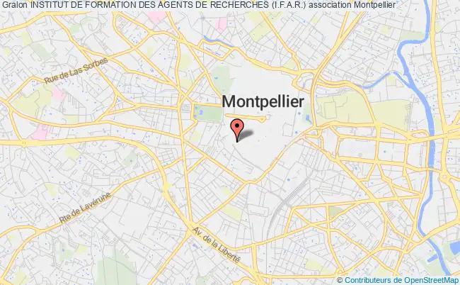 plan association Institut De Formation Des Agents De Recherches (i.f.a.r.) Montpellier