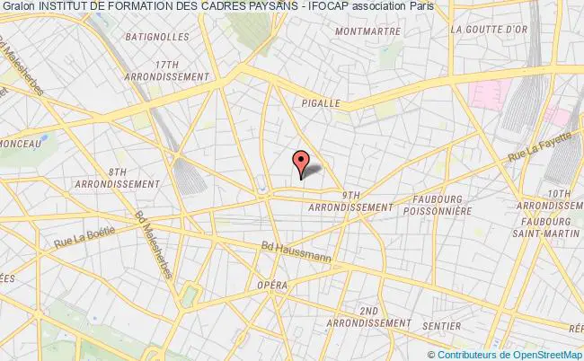 plan association Institut De Formation Des Cadres Paysans - Ifocap Paris