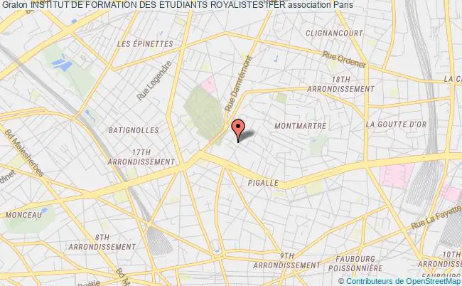 plan association Institut De Formation Des Etudiants Royalistes Ifer Paris