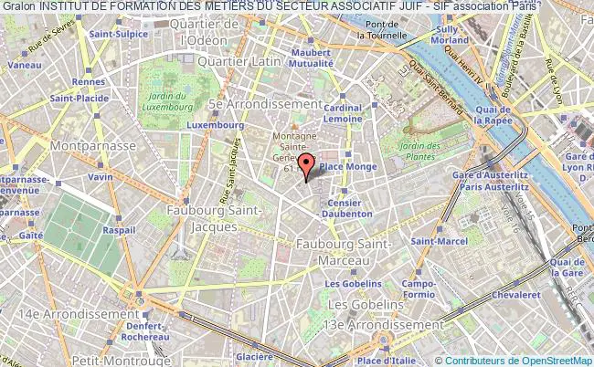 plan association Institut De Formation Des Metiers Du Secteur Associatif Juif - Sif Paris