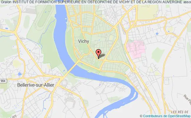 plan association Institut De Formation Superieure En Osteopathie De Vichy Et De La Region Auvergne Vichy