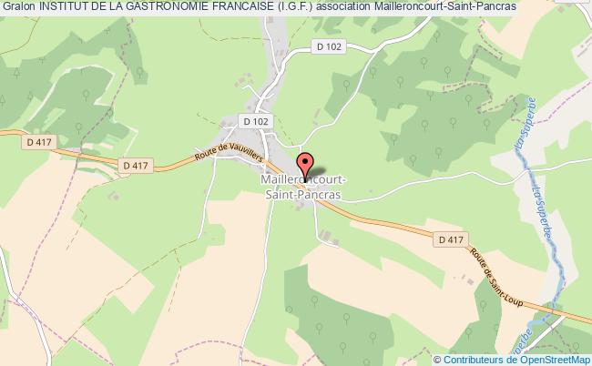 plan association Institut De La Gastronomie Francaise (i.g.f.) Mailleroncourt-Saint-Pancras